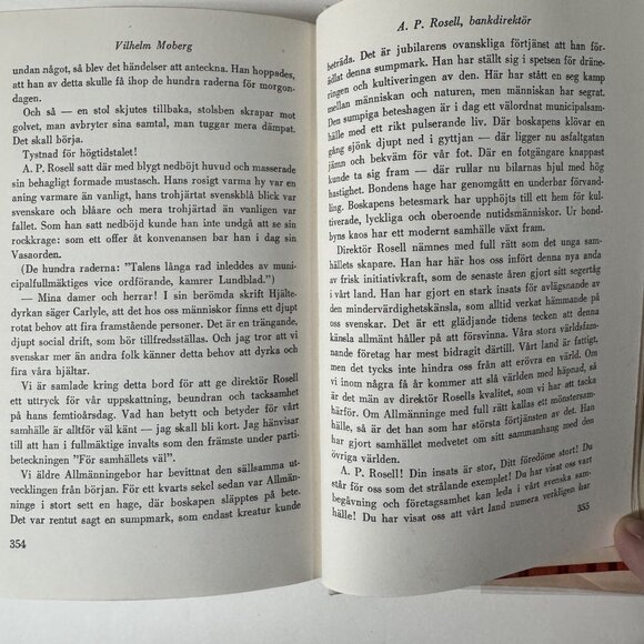 Vilhelm Moberg A.P. Rosell Bankdirektör First Edition HC 1946 Swedish Language - Picture 16 of 16